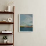 "Morning Walk" - Art Print in Morning Blue by AlisonJerry - In a Room