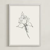 "Fuchsia 2 of 2 Diptych" - Art Print in off white / black by Miranda Mol - Framed