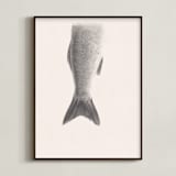 "Fin" - Art Print in Linen White by jinseikou - Framed
