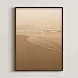 "Water Curves" - Art Print in smokey beach by Katie Buckman - Framed