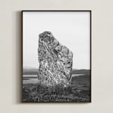 "Standing Stones IV" - Art Print in Black and White by Kamala Nahas - Framed
