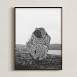 "Standing Stones I" - Art Print in Black and White by Kamala Nahas - Framed