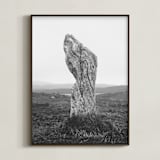 "Standing Stones II" - Art Print in Black and White by Kamala Nahas - Framed