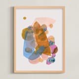 "color frenzy" - Art Print in Coral by Carrie Moradi - Framed