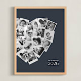 "Framed Photo: Modern Heart Snapshot" - Framed Photo in Midnight Blue by Minted - Framed