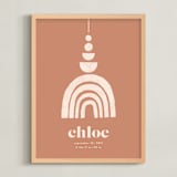 "Boho Geo Mobile" - Personalized Art Print in Toffee by Iveta Angelova - Framed