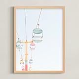 "Building Memories No.2" - Art Print in Azure Mist by Tania Medeiros - Framed