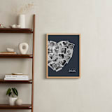 "Framed Photo: Modern Heart Snapshot" - Framed Photo in Midnight Blue by Minted - In a Room