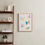"Watercolor butterflies" - Art Print in Sky by Lindsay Megahed - In a Room