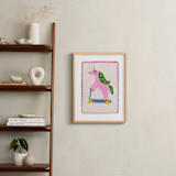 "Rollin Unicorn" - Art Print in Cherry Blossom by Kartika Paramita - In a Room