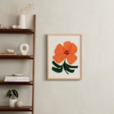 "Dancing Florals 2" - Art Print in Poppy by Carrie Moradi - In a Room