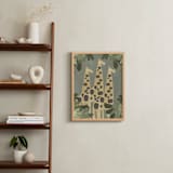 "A Giraffe Trio" - Art Print in Savanna Greige by Alicia Abla - In a Room
