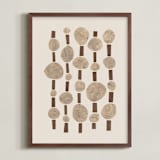 "Paper Pattern" - Art Print in Pecan Brown by Alisa Galitsyna - Framed