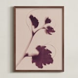 "Leaf and Vine" - Art Print in Mulberry by Kamala Nahas - Framed