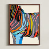 "Safari Stripes" - Art Print in Multi by Jess Franks - Framed