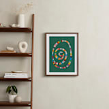 "Whirl of Colors" - Art Print in Shamrock Green by Alisa Galitsyna - In a Room