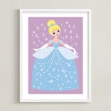 "Sparkling Cinderella" - Art Print in Midnight by Angela Thompson - Framed