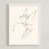 "Tinkerbell's Magic" - Art Print in Cream by Teju Reval - Framed