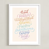 "Princess Traits" - Art Print in Tiara by Carolyn Kach - Framed