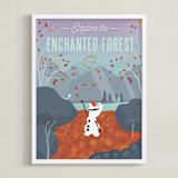 "Disney's Enchanted Forest" - Art Print in Purple Haze by Erica Krystek - Framed