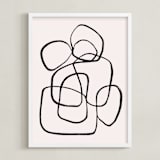"Abstract line 1" - Art Print in cotton by Cass Loh - Framed