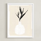 "Centerpiece" - Art Print in Beige by AK Graphics - Framed