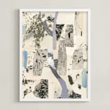 "Mountains" - Art Print in cool air by Sumak Studio - Framed