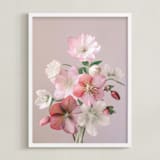 "Odette" - Art Print in Mauve by Ali Lanenga - Framed