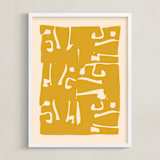 "Floor Plan" - Art Print in Honey by Beth Vassalo - Framed