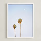 "California Sky" - Art Print in Pastel Blue by Tania Medeiros - Framed
