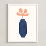 "Modern Vase #2" - Art Print in Blush by Field and Sky - Framed