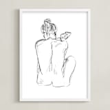 "Stretching" - Art Print in White by Miranda Mol - Framed