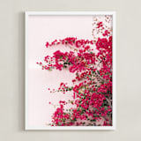 "Bright Bougainvillea" - Art Print in Bright Pink by The One With Wanderlust - Framed