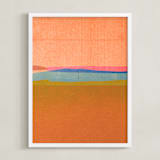 "Horizons I" - Art Print in Sunset by Sumak Studio - Framed