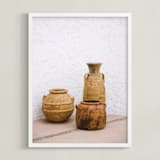 "Pottery II" - Art Print in Terracotta by Crystal Lynn Collins - Framed