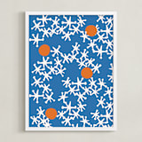 "Fun & Games III" - Art Print in Blue by Ampersand Design Studio - Framed