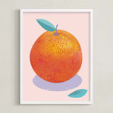 "Orange Freshness" - Art Print in Fresh orange by Stop-mashina - Framed