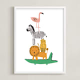 "Safari Stack" - Art Print in Jungle by Hudson meet Rose - Framed