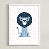 "mr LION" - Art Print in Raindrop by Bob Daly - Framed