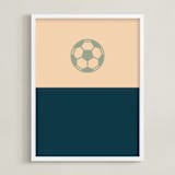 "3 Season Sport | Soccer" - Art Print in Navy by pacifica project - Framed