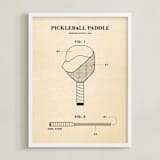 "Pickleball Posters 2" - Art Print in Backhand Black by Jayne Alfieri - Framed