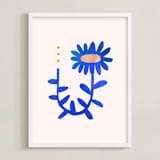 "A Flower For You, A Flower For Me II" - Art Print in Rain by Kayla King - Framed