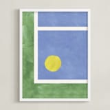"Your Serve 1" - Art Print in Blue Deuce by Alicia Abla - Framed