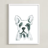 "Hey Mr. Dog" - Art Print in Nickel by Makewells - Framed