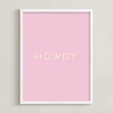 "Cowgirl II" - Art Print in Rose Petal Pink by Gwen - Framed