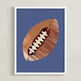 "Let's Play! 1" - Art Print in Denim by Alethea and Ruth - Framed