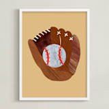 "Let's Play! 4" - Art Print in Sand by Alethea and Ruth - Framed