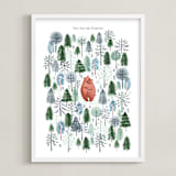 "Never Alone" - Personalized Art Print in Crisp White by Sarah Knight - Framed