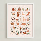 "Farm Alphabet" - Art Print in Sand by Vivian Yiwing - Framed