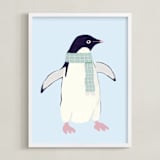 "Adélie Penguin " - Art Print in Antarctica by Cass Loh - Framed